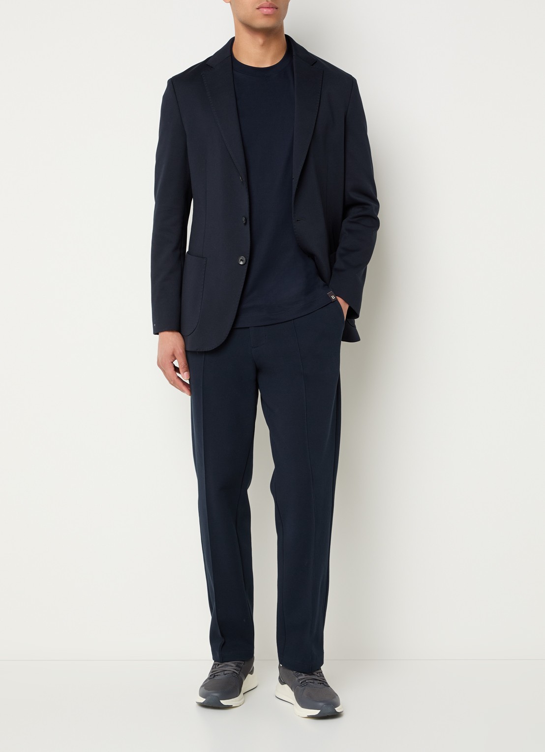 Boggi Milano Regular fit colbert met uitneembare voering - voorkant 4 donkerblauw