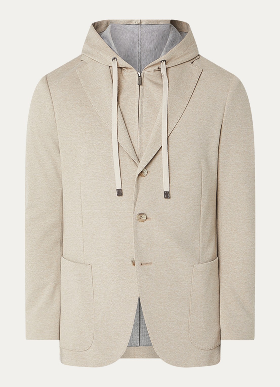 Boggi Milano Regular fit colbert met uitneembare voering - voorkant 2 beige