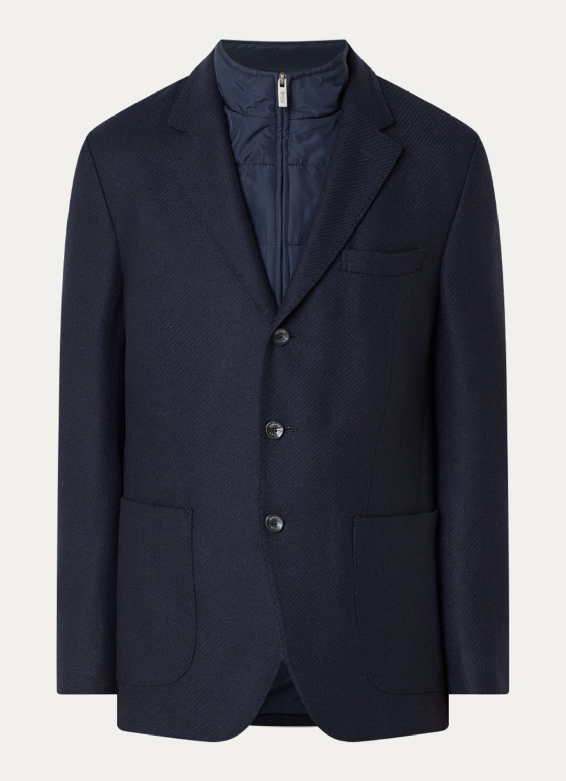 Boggi Milano Regular fit colbert met uitneembare voering - voorkant donkerblauw