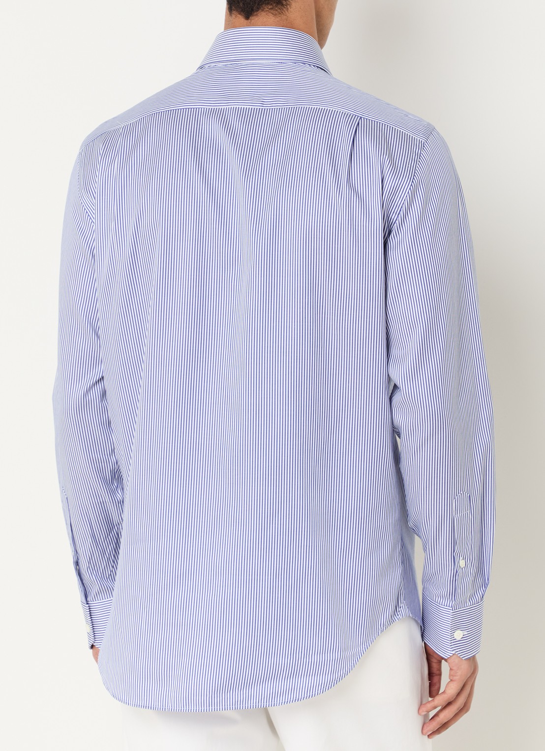 Boggi Milano Regular fit overhemd met streepprint - achterkant blauw