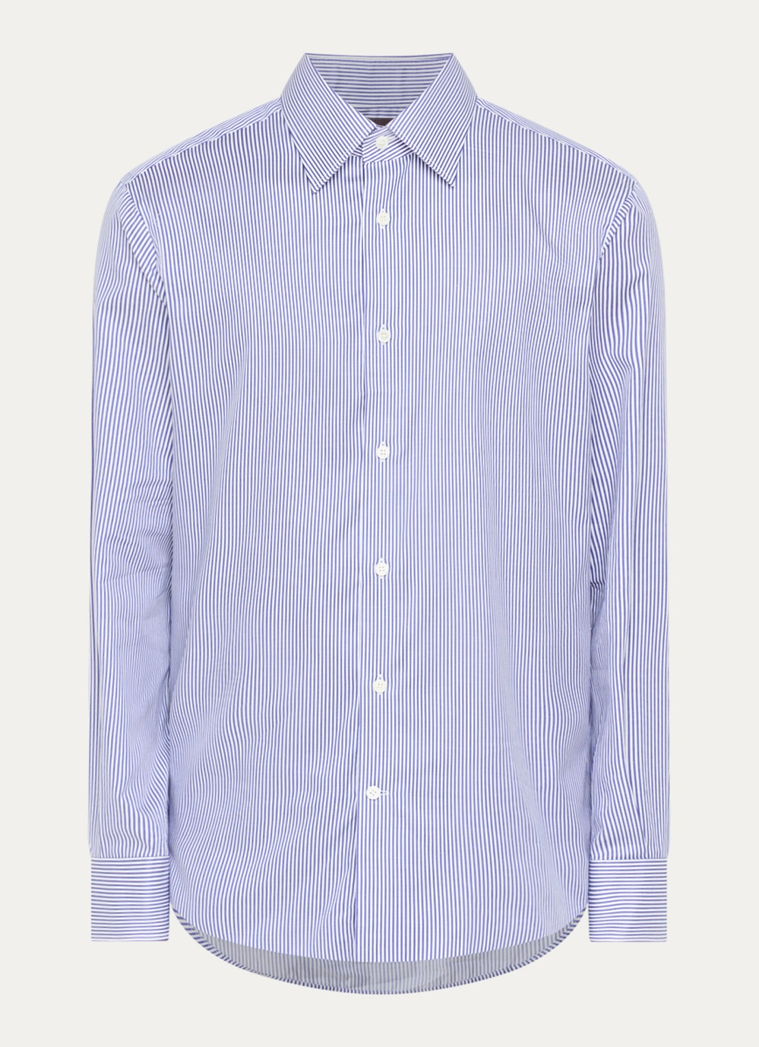 Boggi Milano Regular fit overhemd met streepprint - voorkant 2 blauw