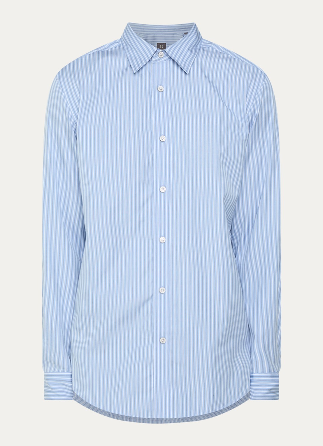 Boggi Milano Regular fit overhemd met streepprint - voorkant blauw