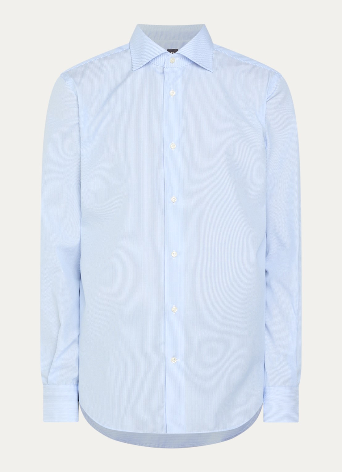 Boggi Milano Regular fit overhemd met streepprint - voorkant 2 blauw