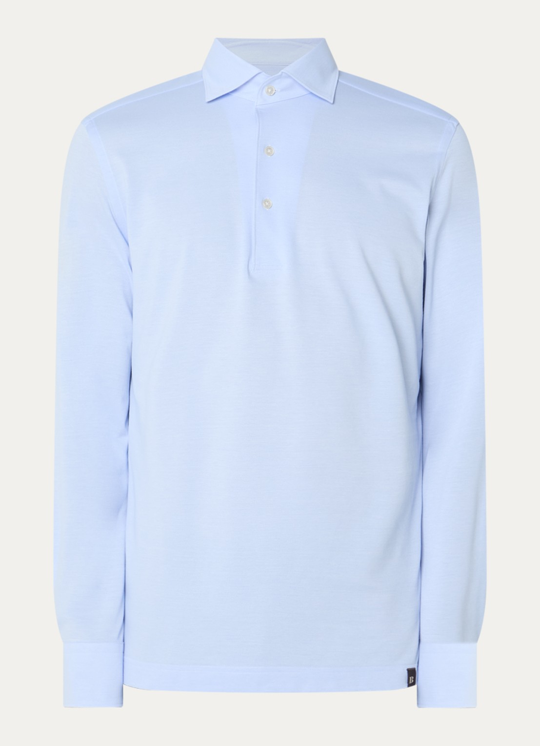 Boggi Milano Regular fit overhemd met stretch - voorkant 4 lichtblauw