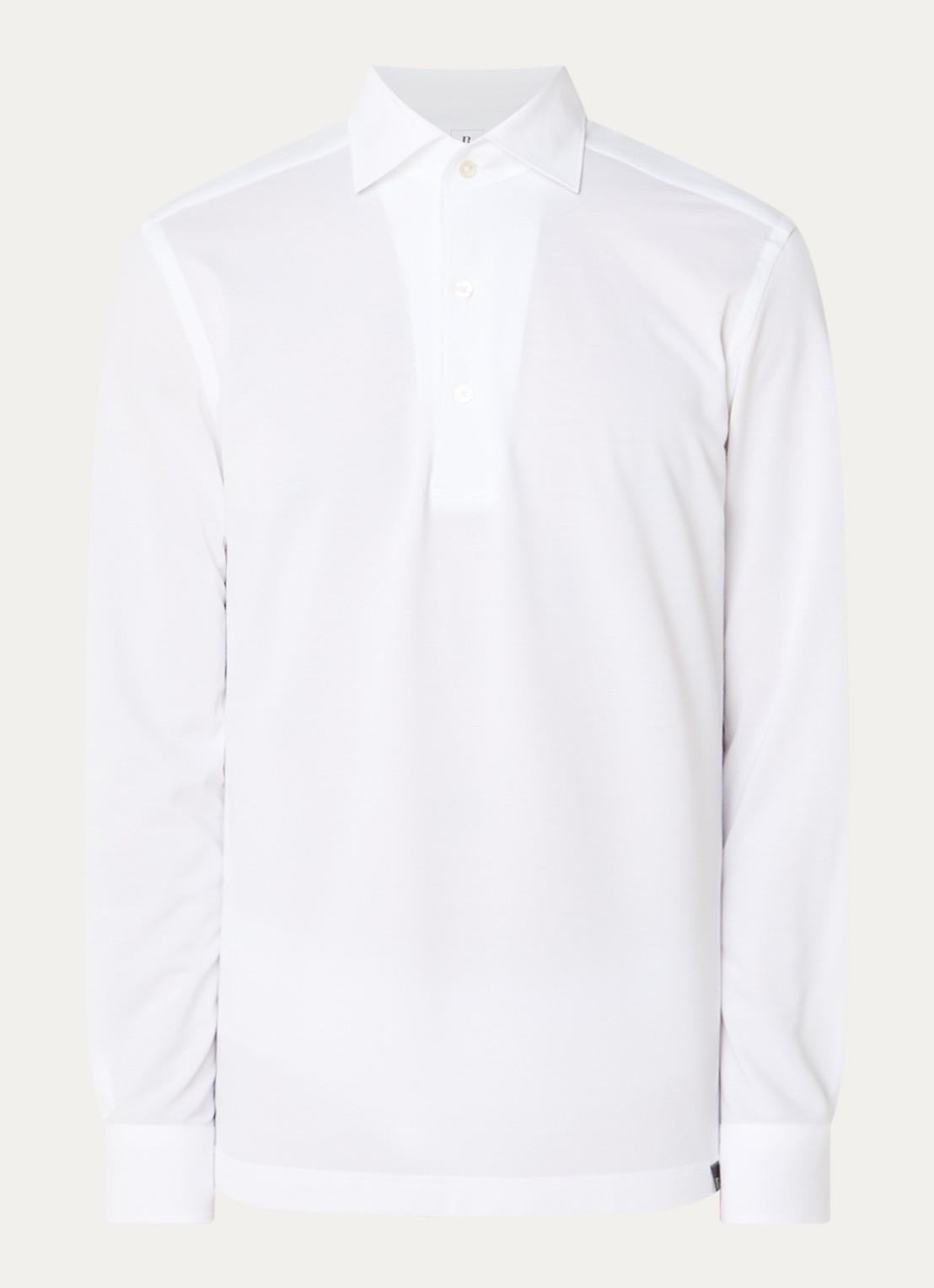 Boggi Milano Regular fit overhemd met stretch - voorkant 4 wit
