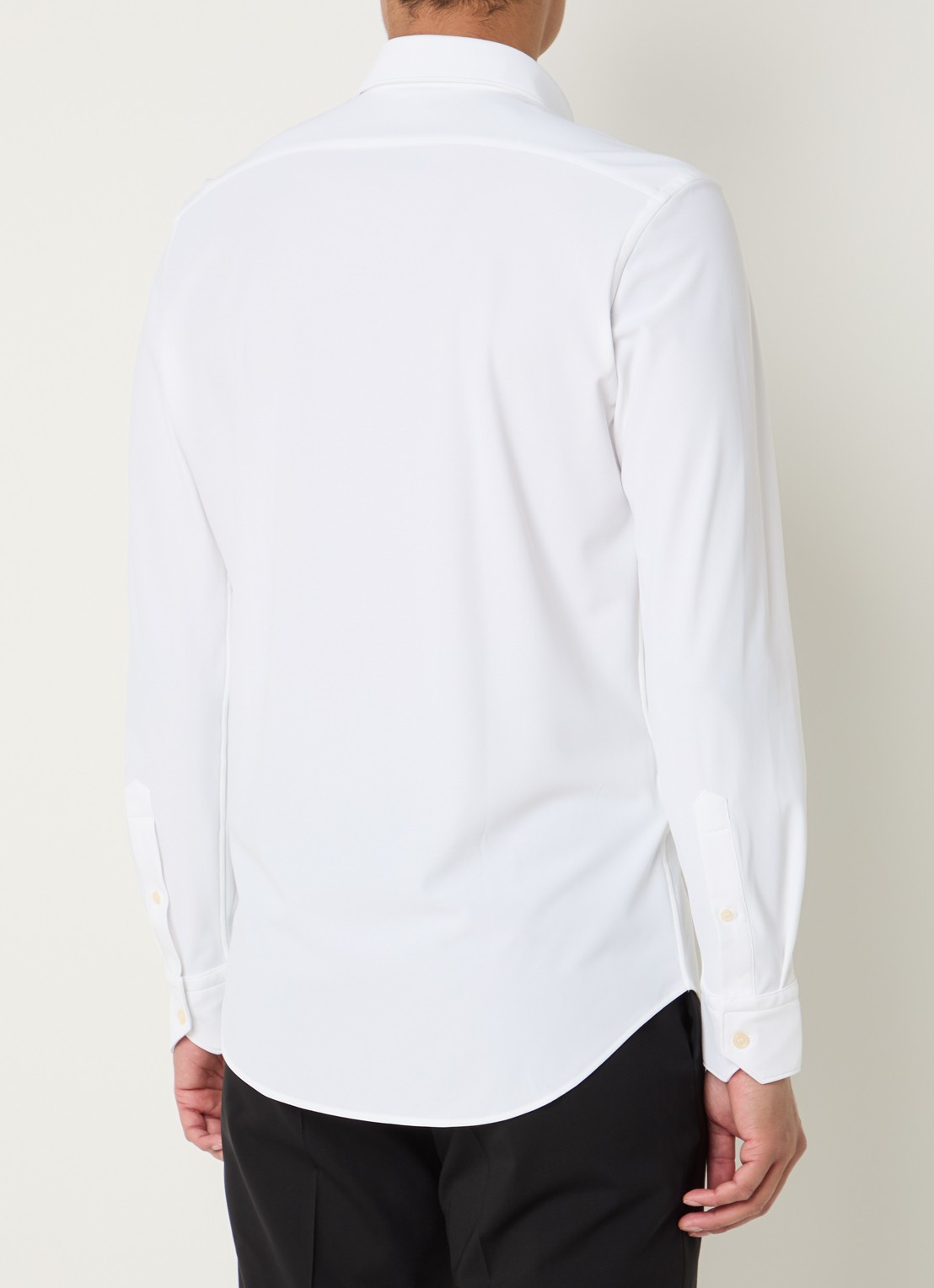 Boggi Milano Regular fit overhemd met stretch - achterkant wit