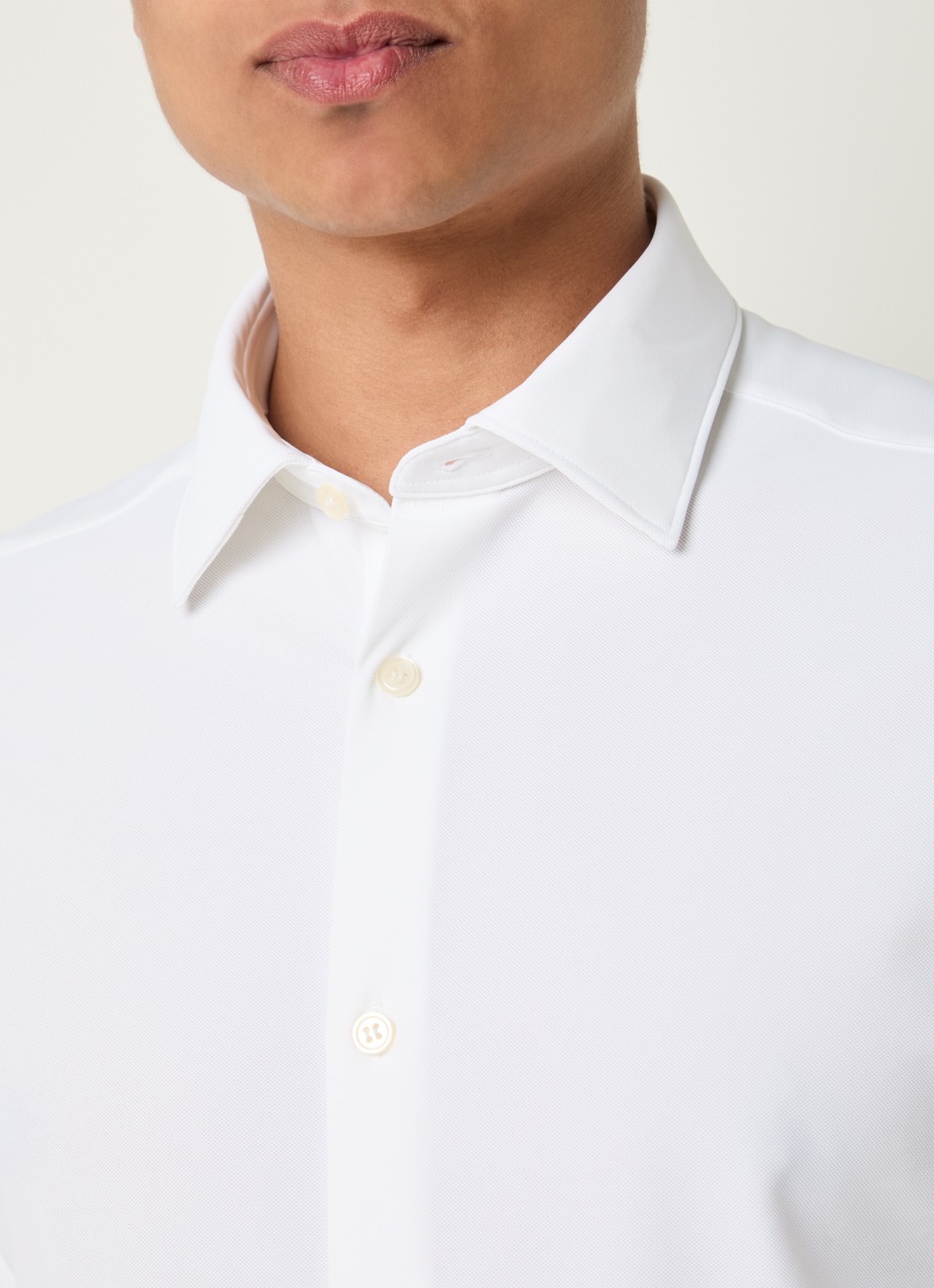 Boggi Milano Regular fit overhemd met stretch - detail 3 wit