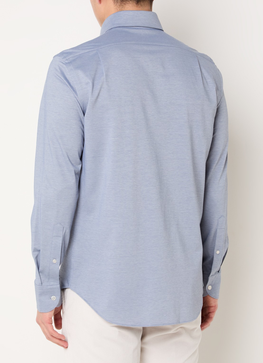 Boggi Milano Regular fit overhemd met stretch - achterkant 3 indigo