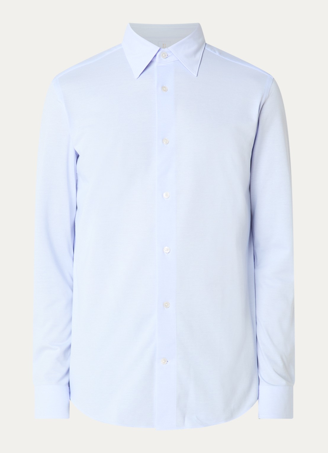 Boggi Milano Regular fit overhemd met stretch - voorkant 3 lichtblauw