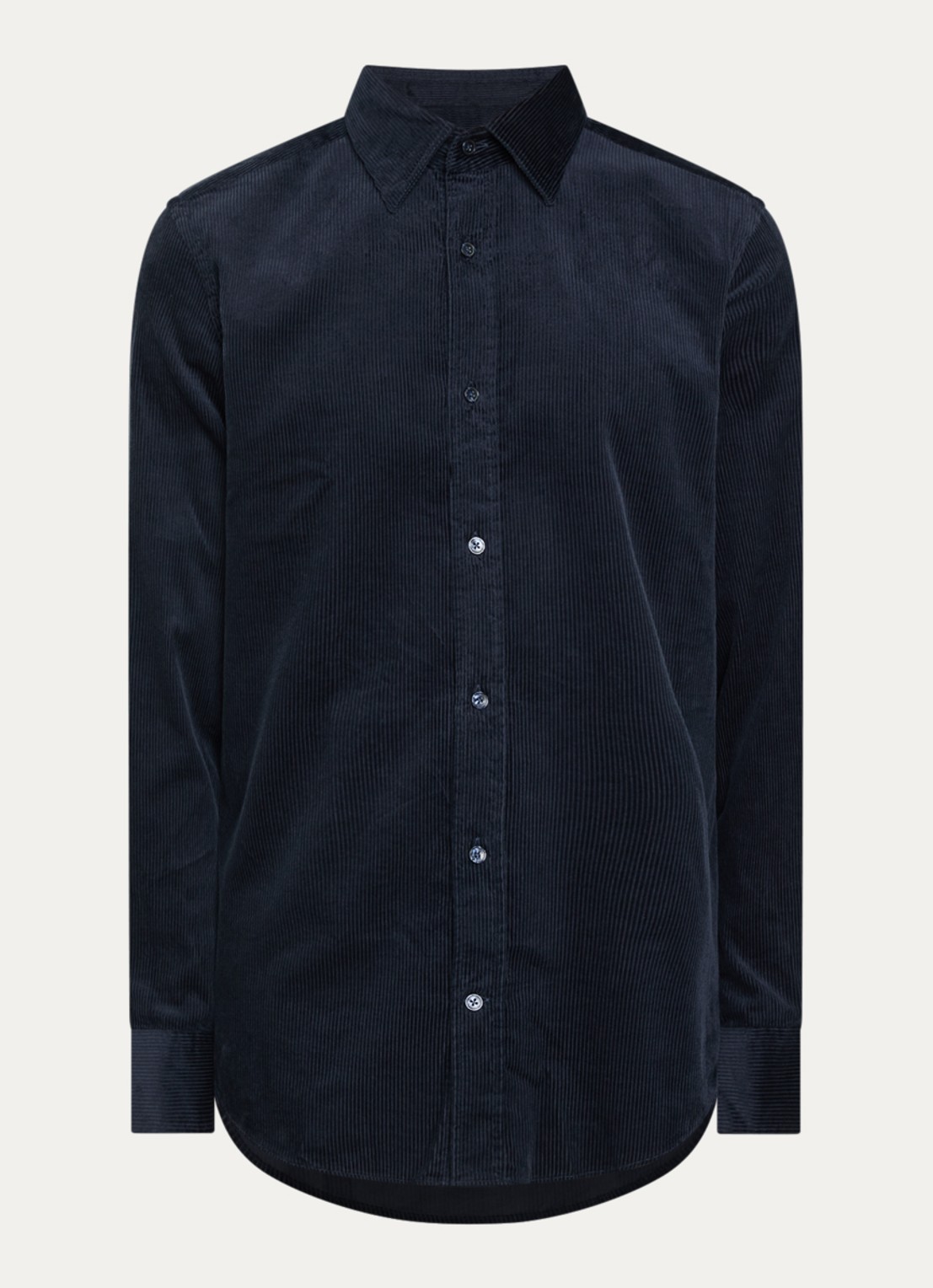 Boggi Milano Regular fit overhemd met structuur - voorkant 3 royalblauw