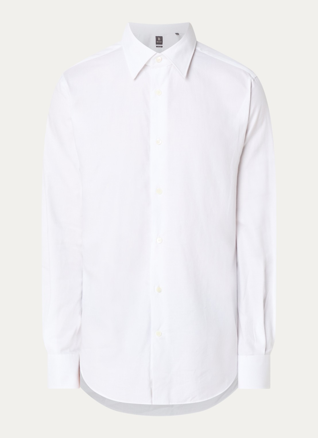 Boggi Milano Regular fit overhemd  - voorkant 3 wit