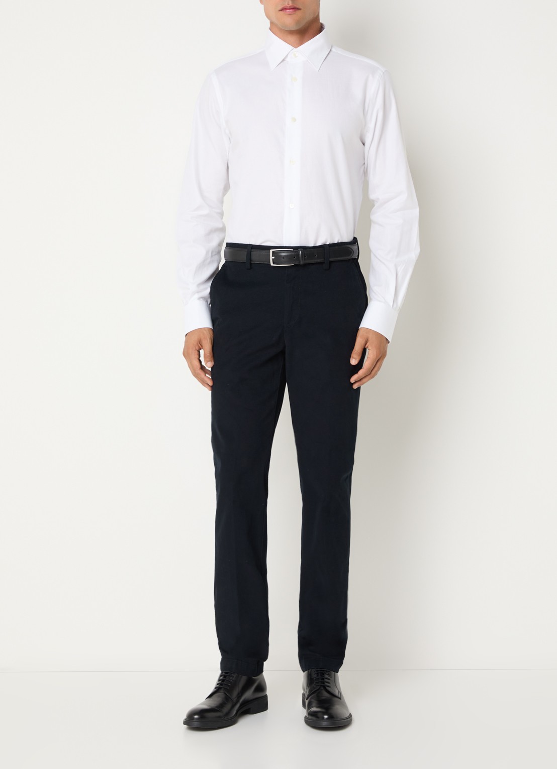 Boggi Milano Regular fit overhemd  - voorkant 4 wit