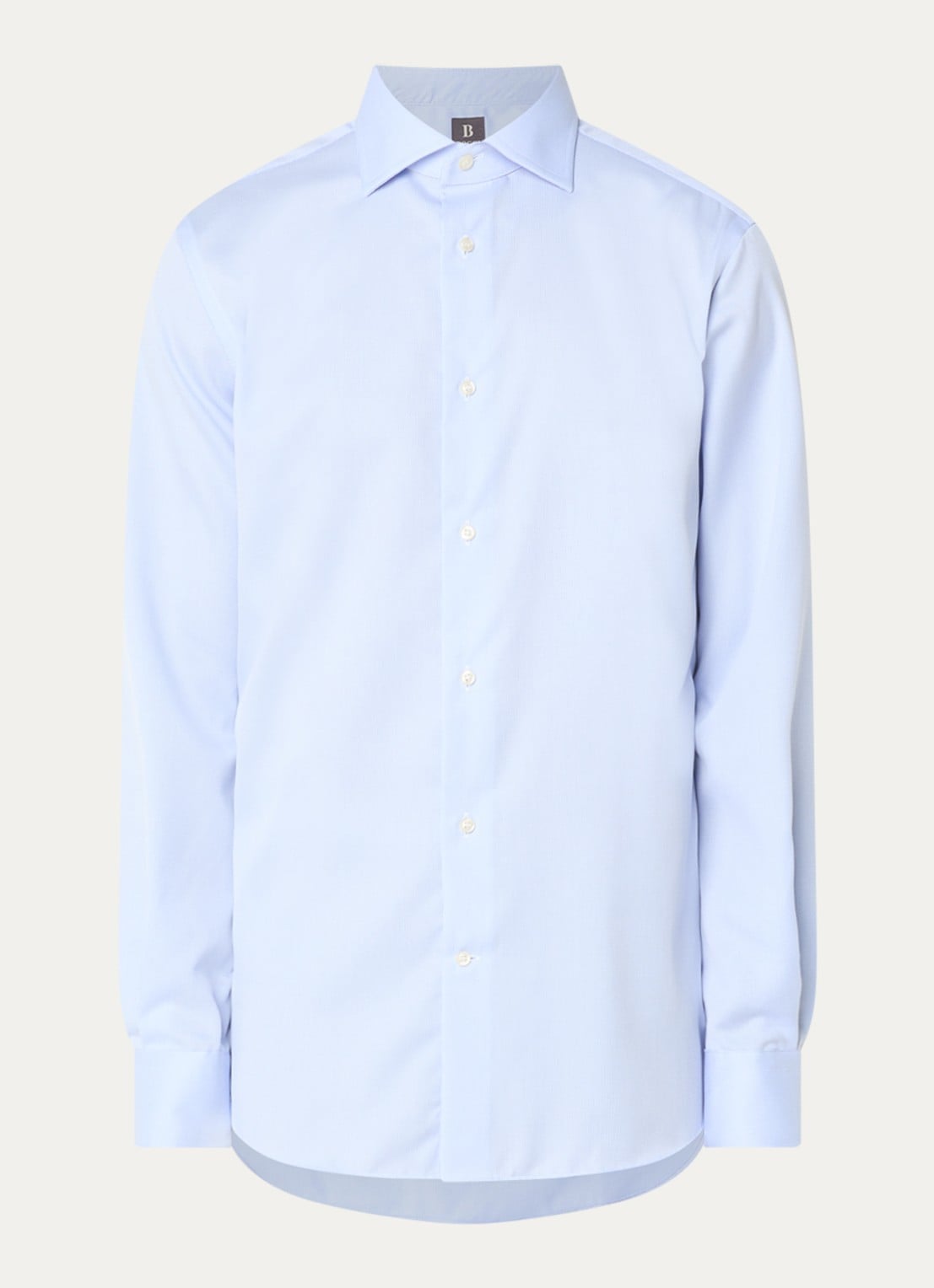 Boggi Milano Regular fit overhemd  - voorkant 2 lichtblauw