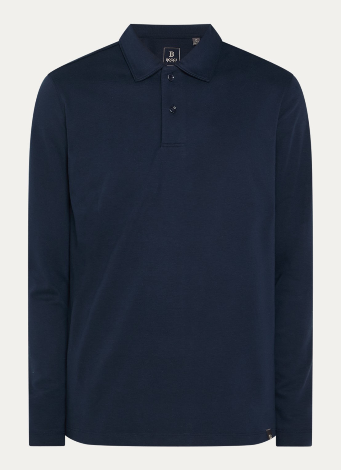 Boggi Milano Regular fit polo met kraag - voorkant donkerblauw