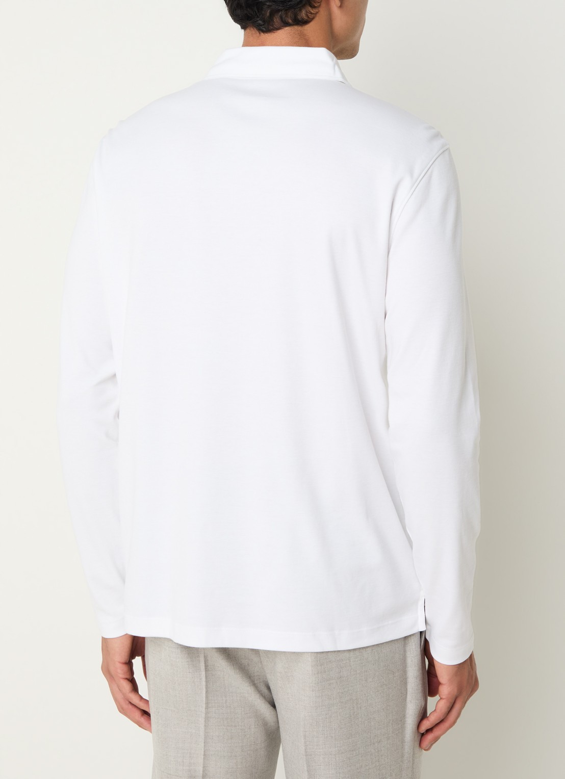 Boggi Milano Regular fit polo met kraag - achterkant 2 wit