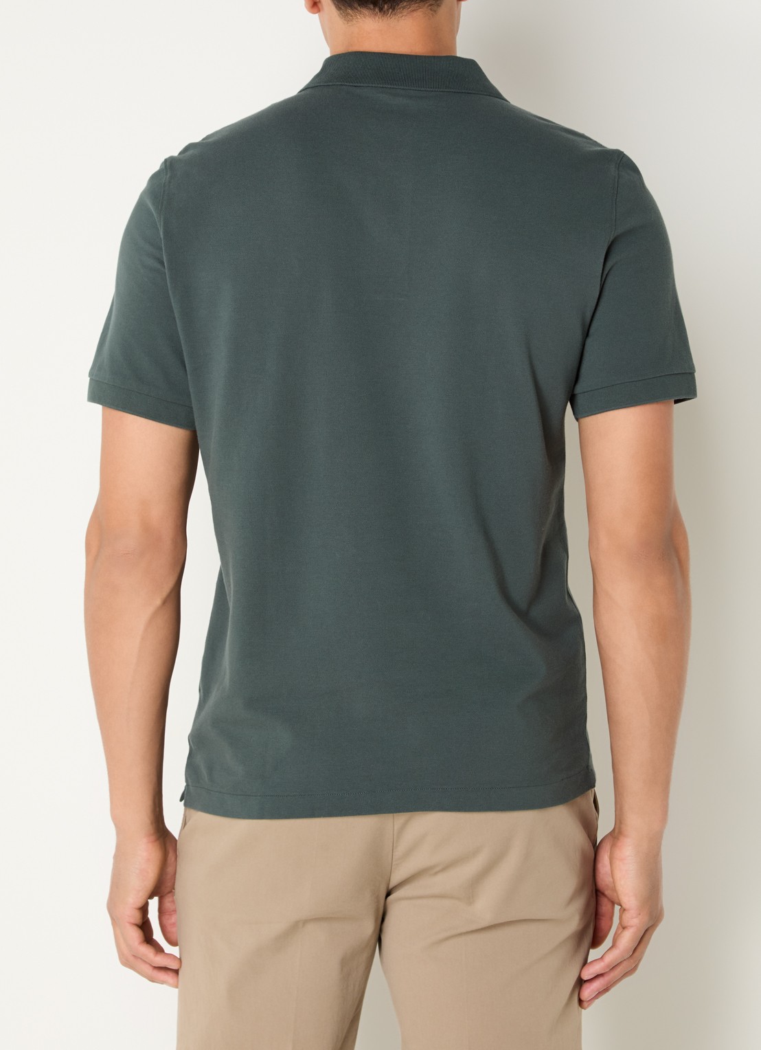Boggi Milano Regular fit polo met logoprint - achterkant 2 zeegroen