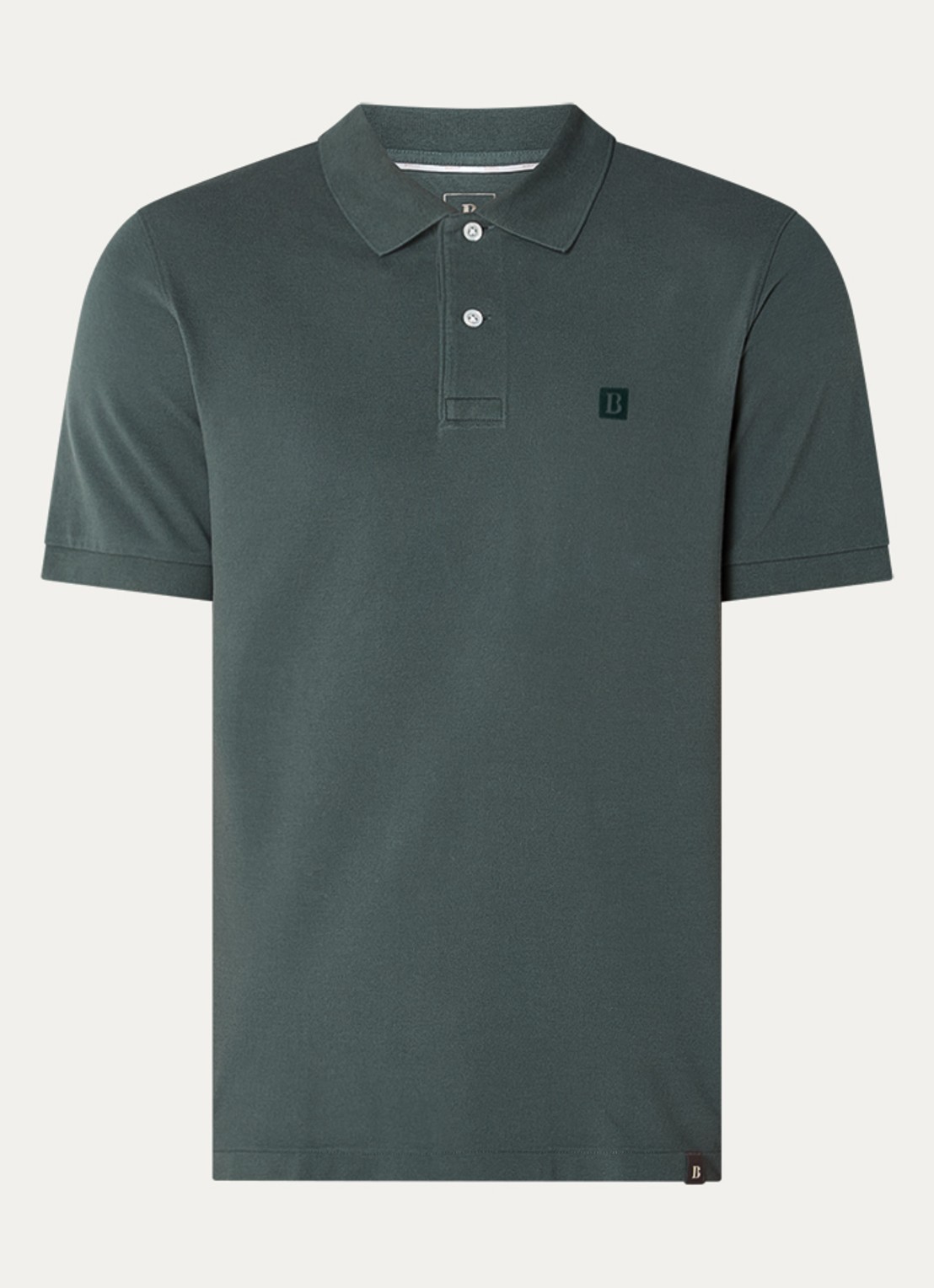 Boggi Milano Regular fit polo met logoprint - voorkant 3 zeegroen