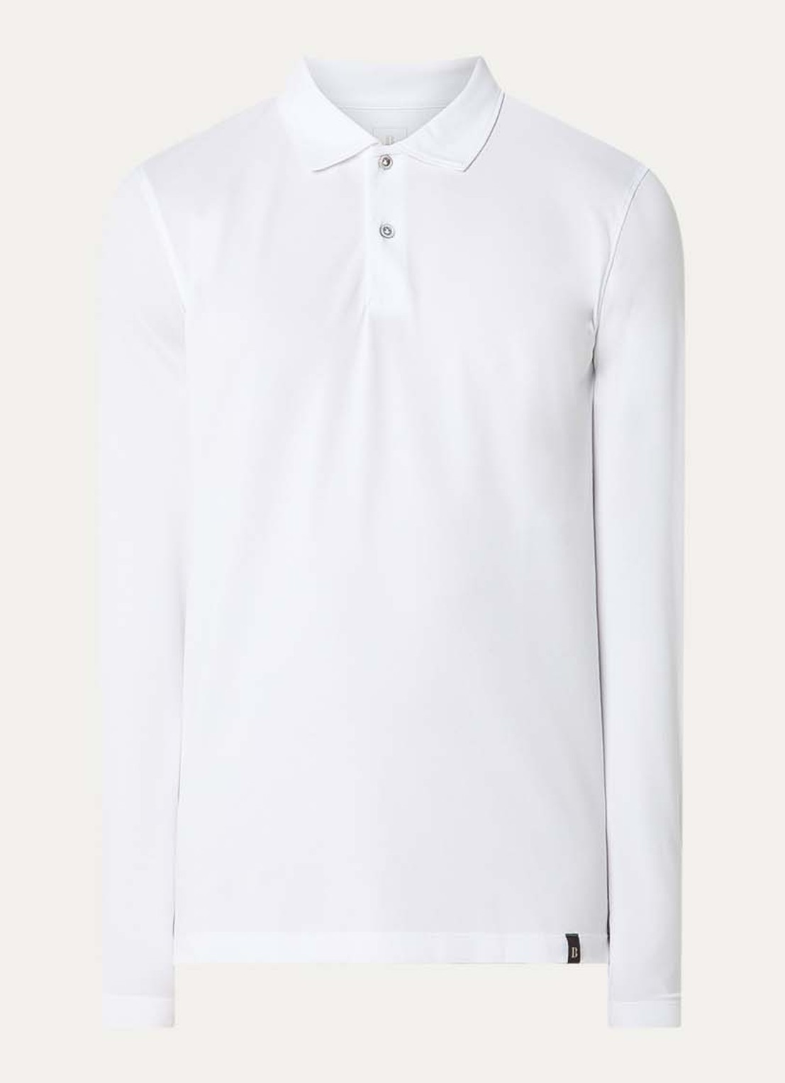 Boggi Milano Regular fit polo met stretch - voorkant wit