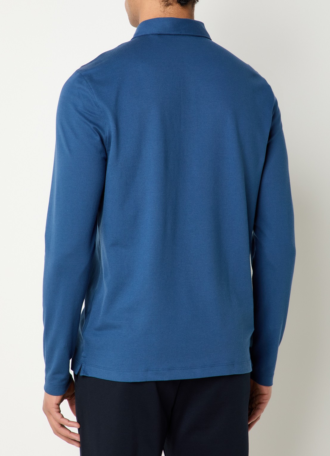 Boggi Milano Regular fit polo met stretch - achterkant 4 indigo