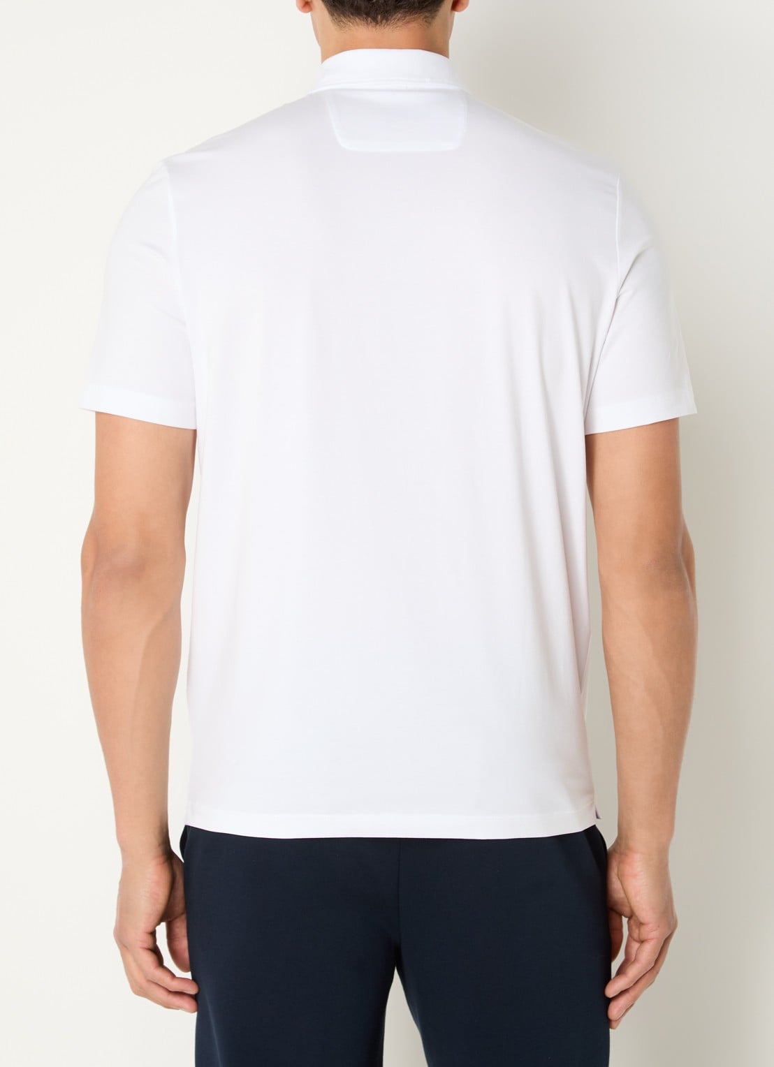 Boggi Milano Regular fit polo met stretch - achterkant 4 wit