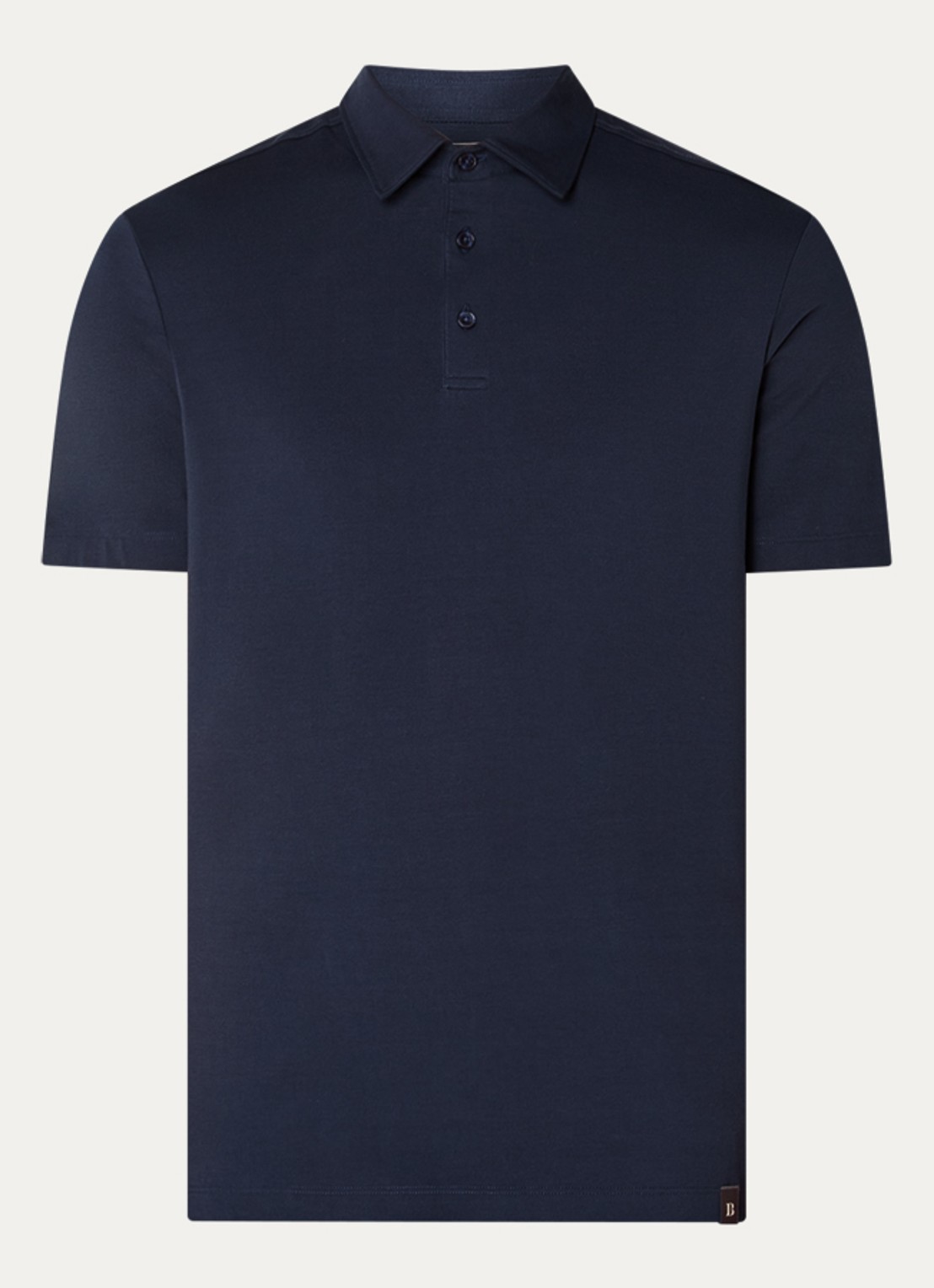 Boggi Milano Regular fit polo met stretch - voorkant 2 donkerblauw
