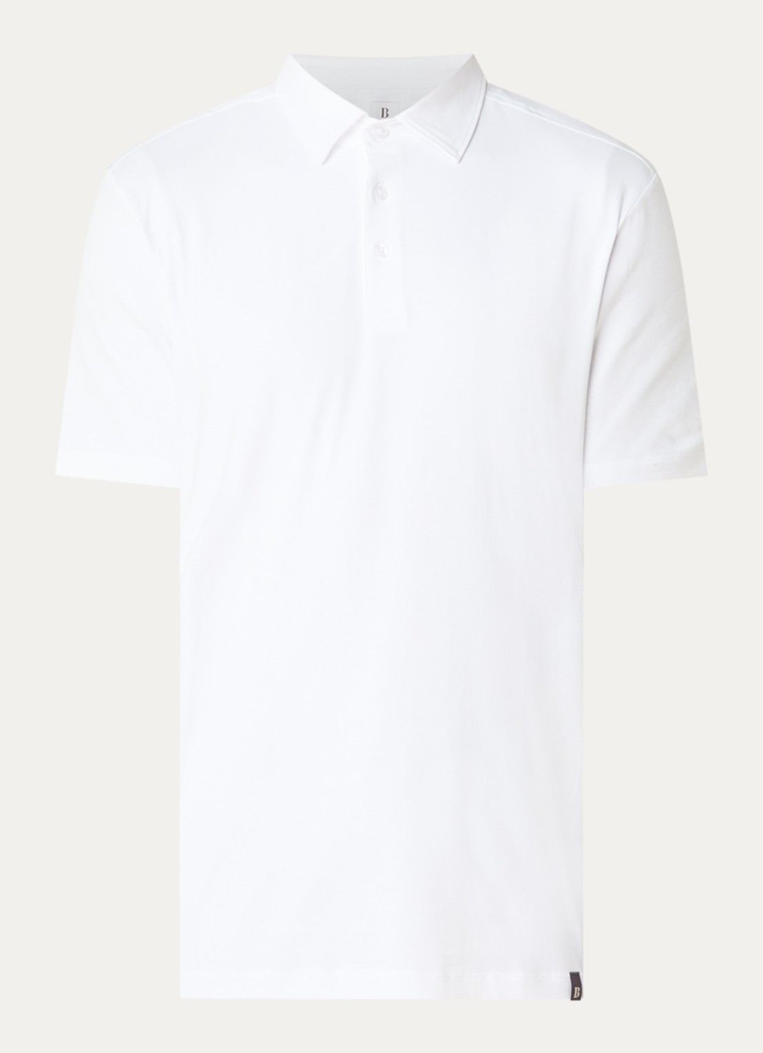Boggi Milano Regular fit polo met stretch - voorkant wit
