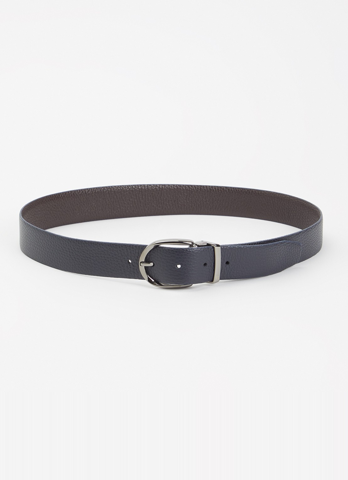 Boggi Milano Reversible riem van leer  - voorkant 3 donkerblauw