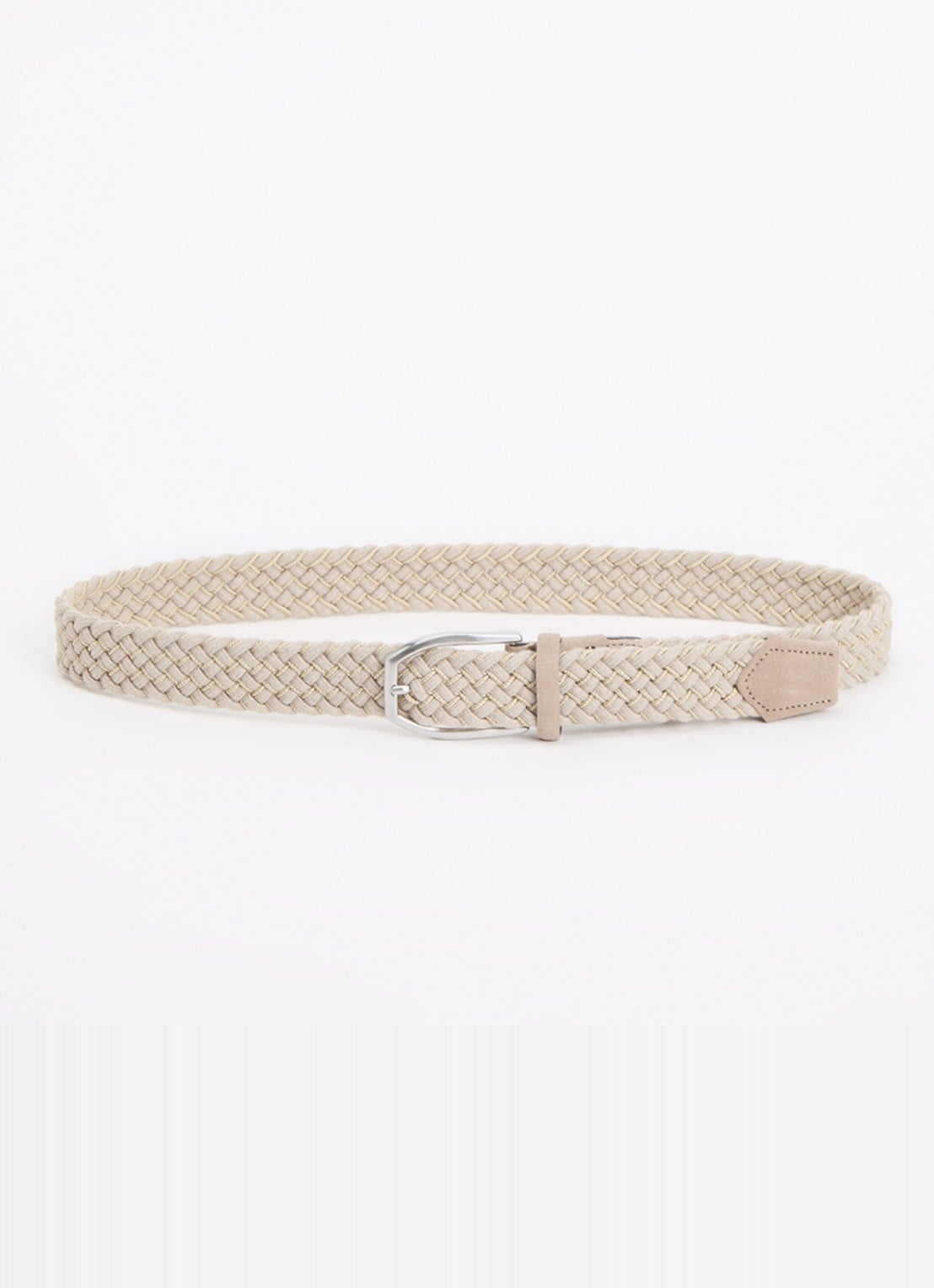 Boggi Milano Riem in wolblend met suède details - voorkant 2 beige