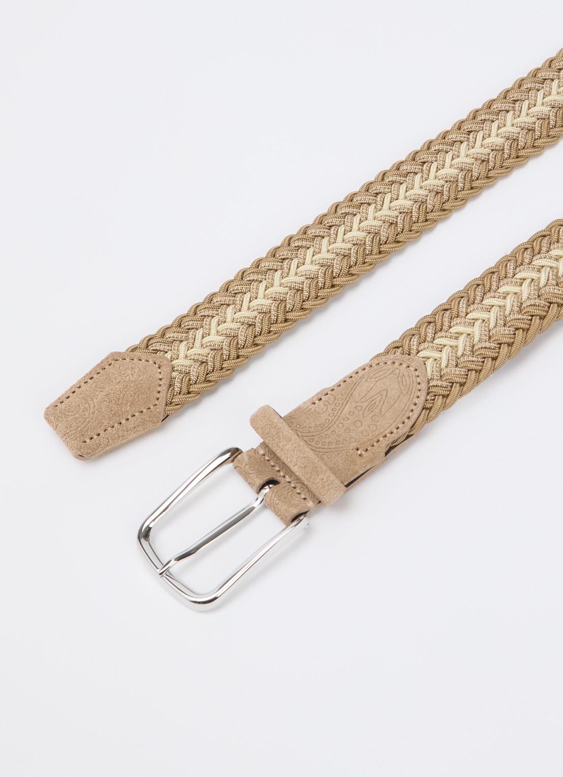 Boggi Milano Riem met suède details - detail 2 beige