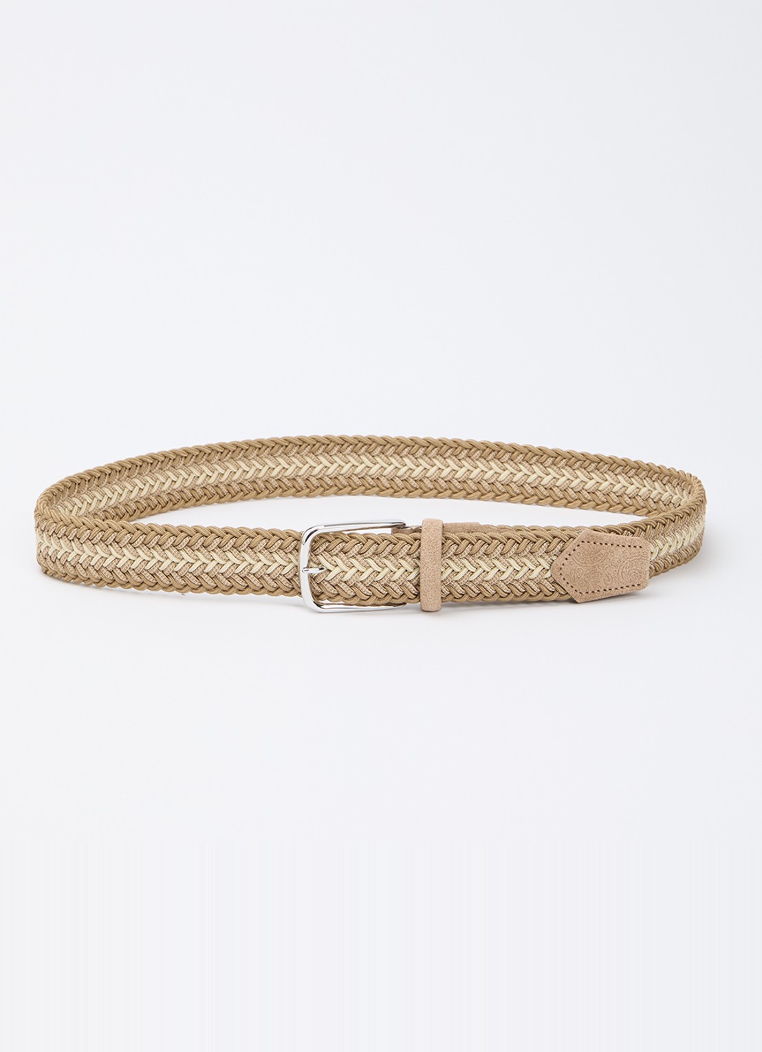 Boggi Milano Riem met suède details - voorkant beige