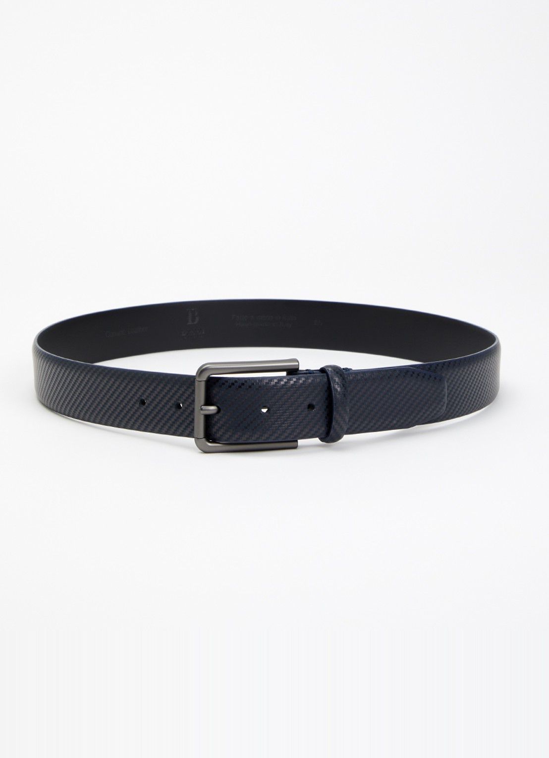 Boggi Milano Riem van leer - voorkant donkerblauw