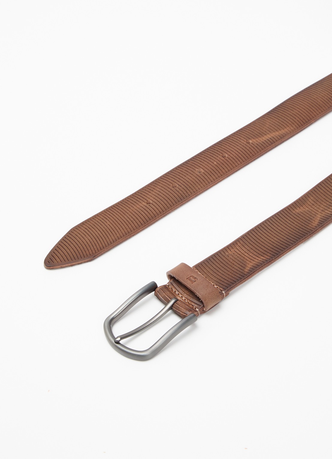 Boggi Milano Riem van leer - detail 2 bruin
