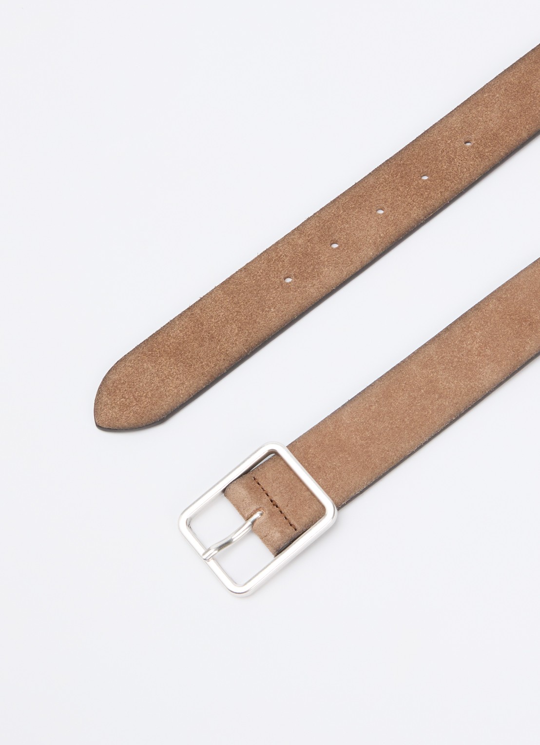 Boggi Milano Riem van suède - detail 2 bruin