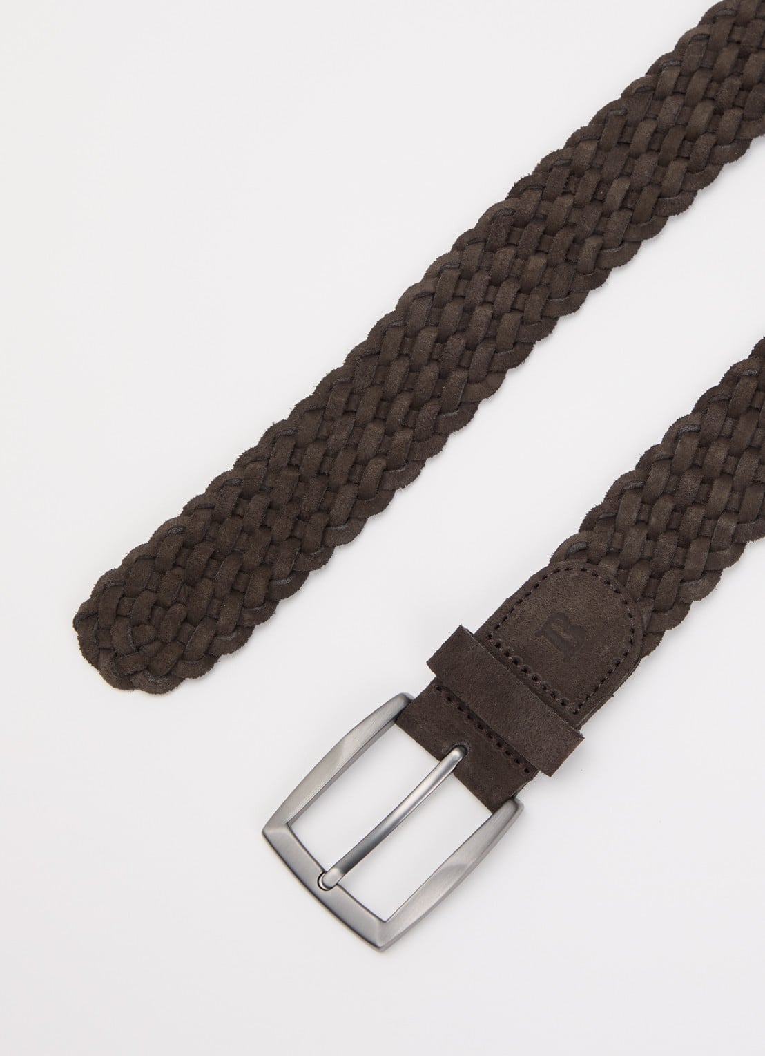Boggi Milano Riem van suède - detail donkerblauw