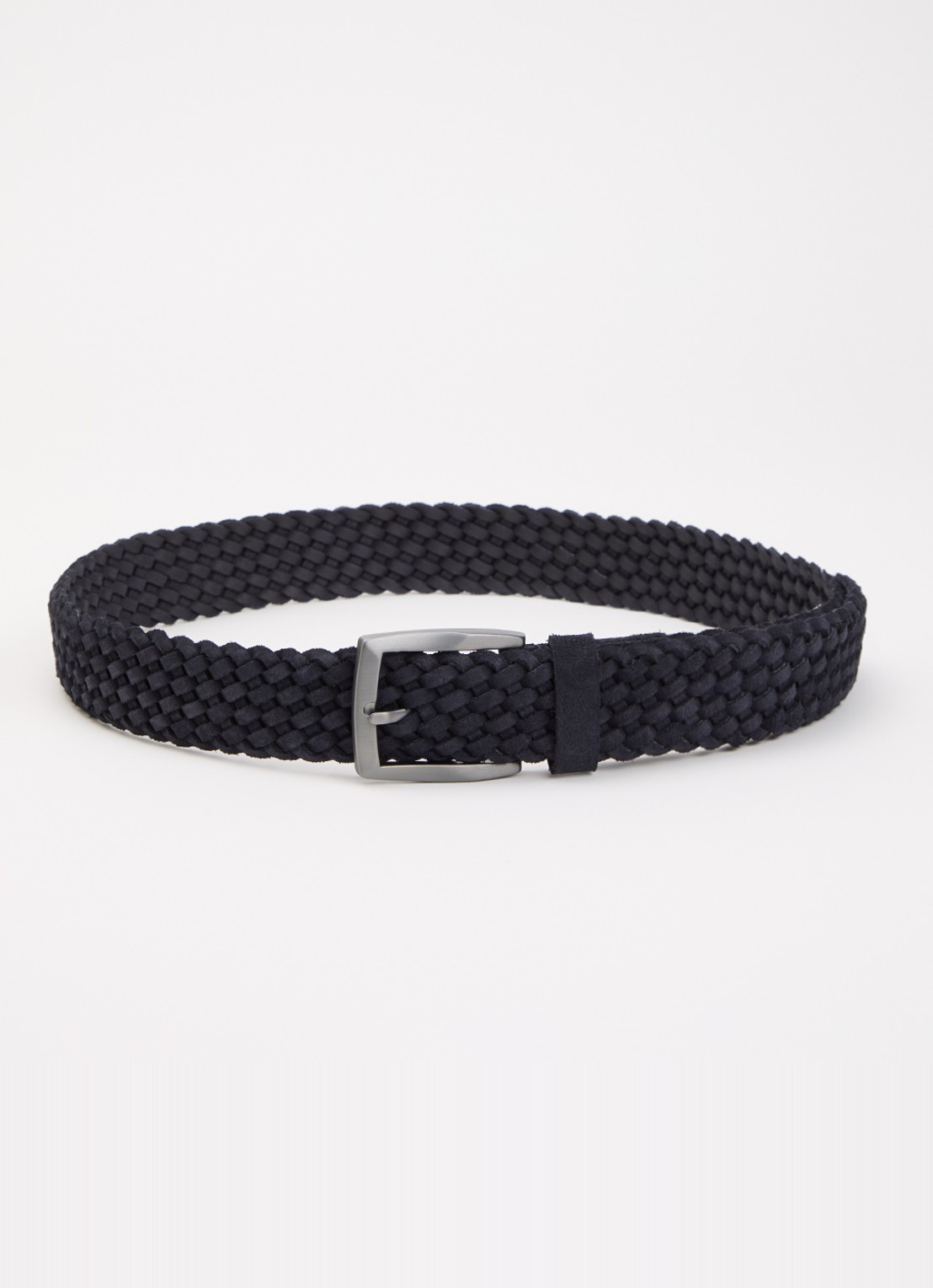 Boggi Milano Riem van suède - voorkant donkerblauw