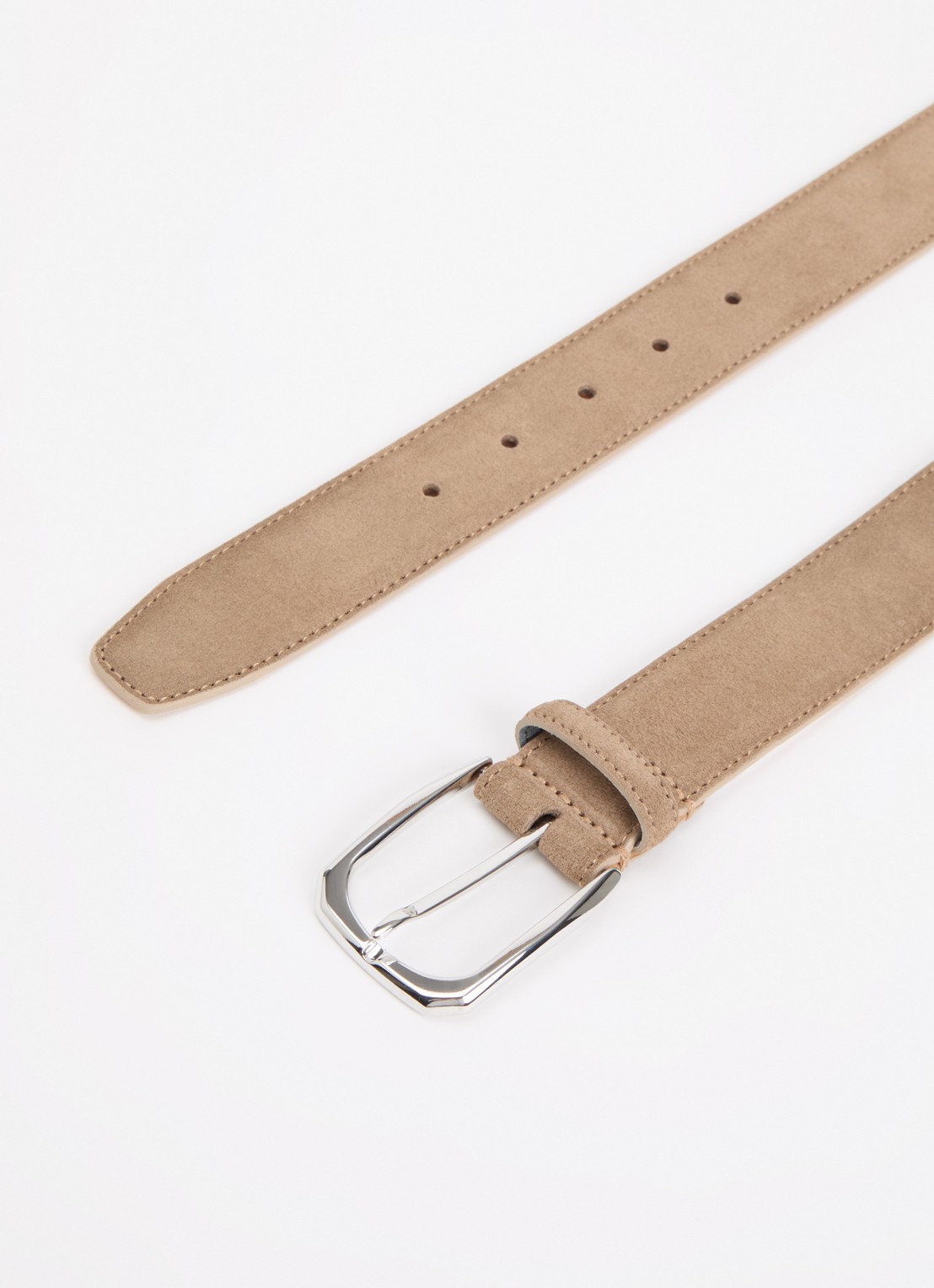 Boggi Milano Riem van suède - detail zand