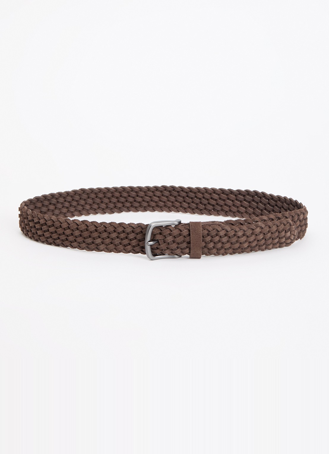 Boggi Milano Riem van suède - voorkant 2 donkerbruin