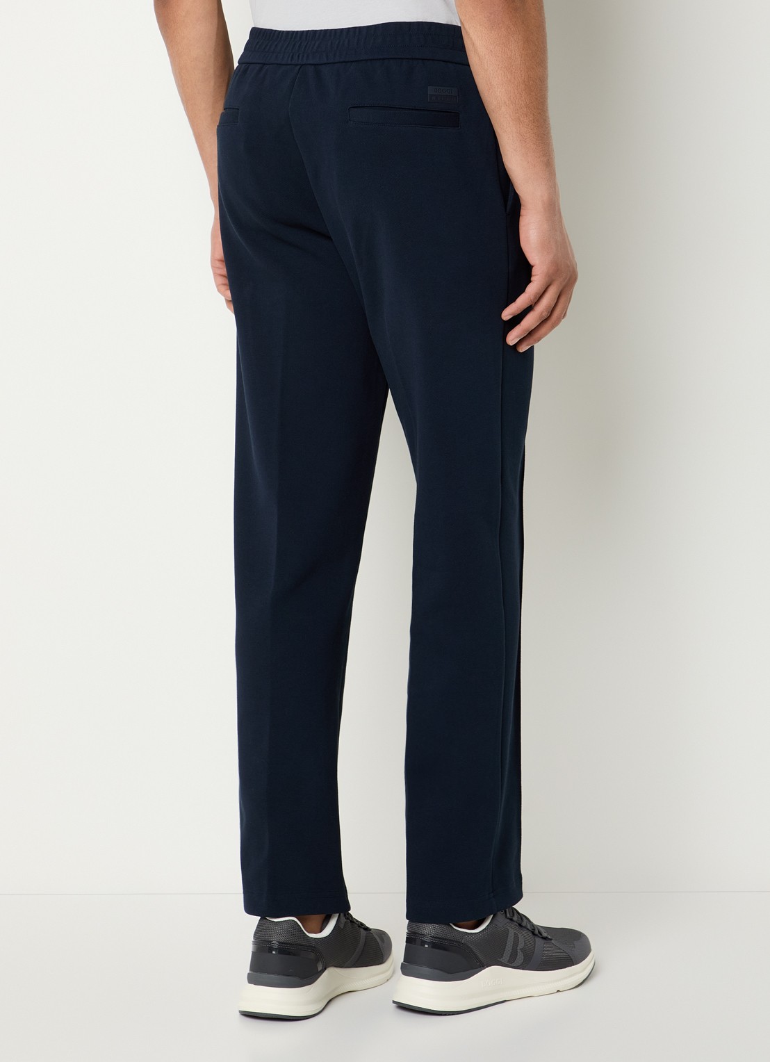 Boggi Milano Slim fit chino met steekzakken - achterkant 5 donkerblauw