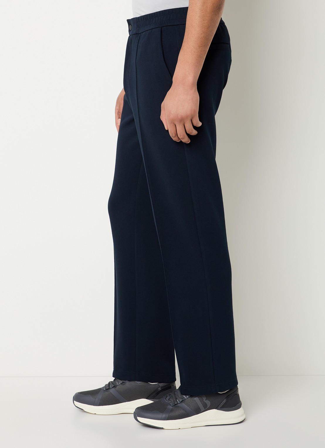 Boggi Milano Slim fit chino met steekzakken - detail 2 donkerblauw
