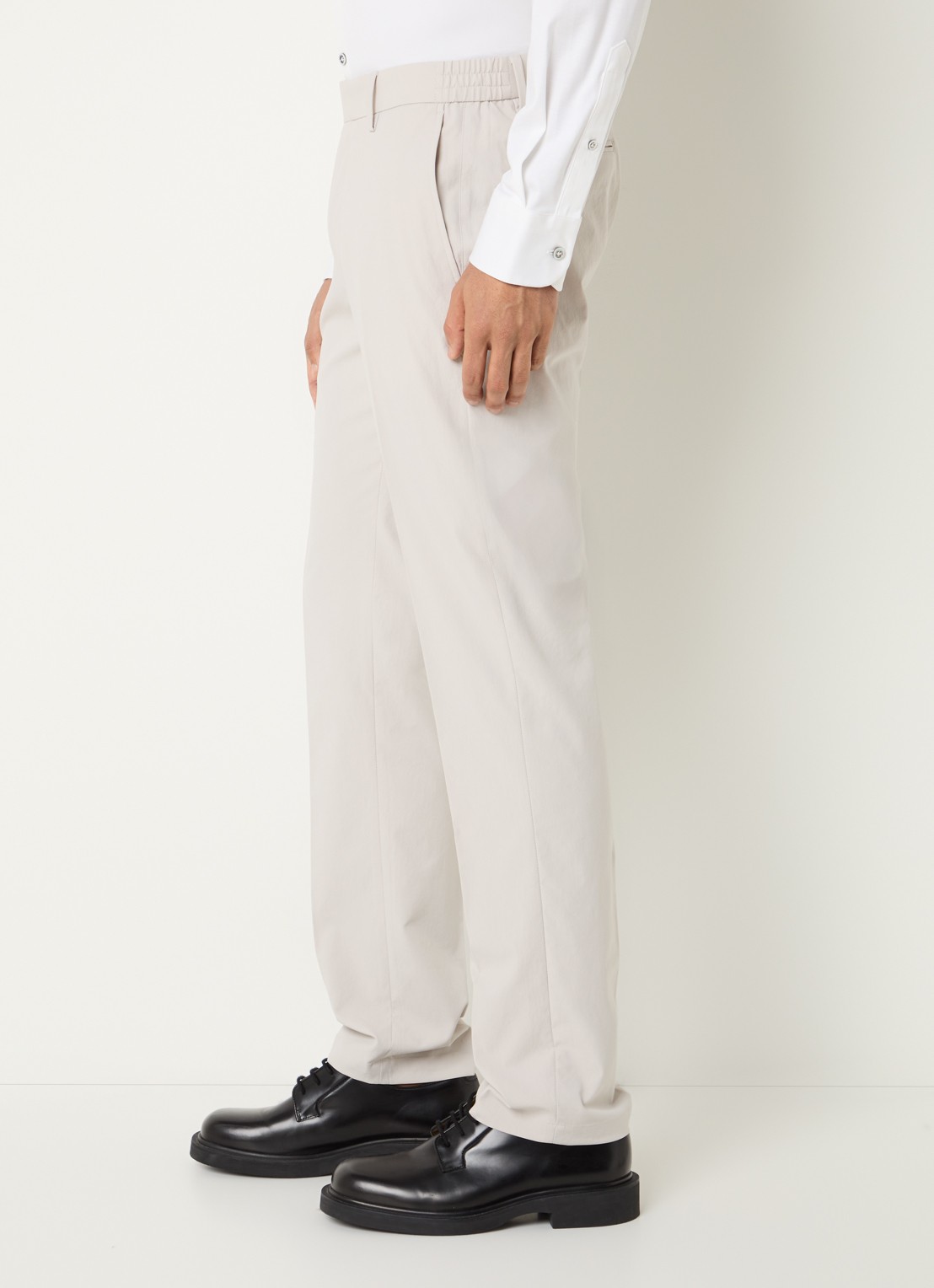 Boggi Milano Slim fit chino met steekzakken - detail 5 lichtgrijs