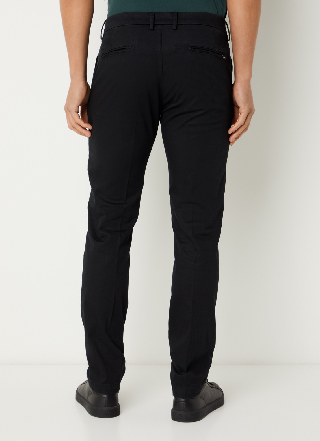Boggi Milano Slim fit chino met steekzakken - achterkant 5 zwart