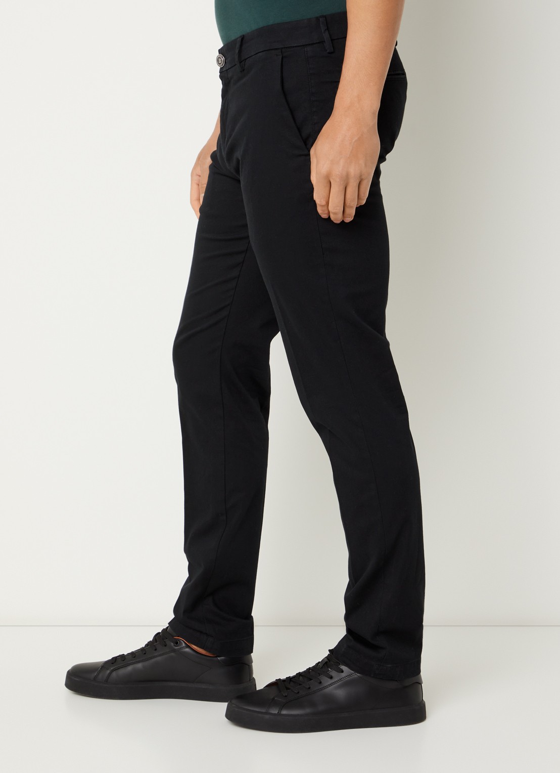 Boggi Milano Slim fit chino met steekzakken - detail 4 zwart