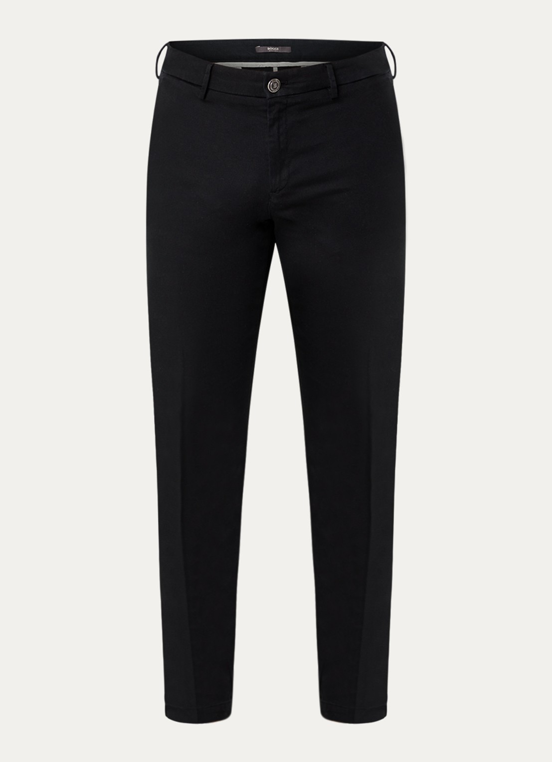 Boggi Milano Slim fit chino met steekzakken - voorkant zwart