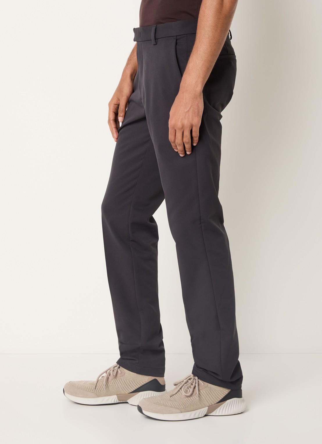 Boggi Milano Slim fit chino met steekzakken - detail 5 donkergrijs