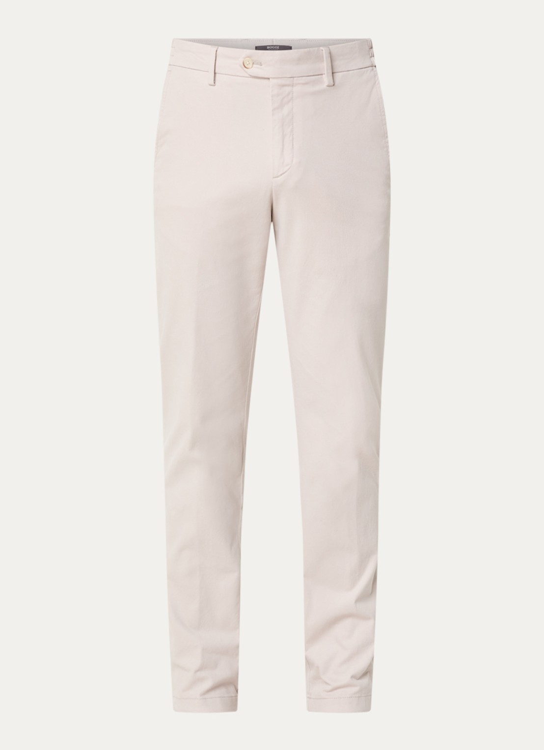 Boggi Milano Slim fit chino met steekzakken - voorkant zand