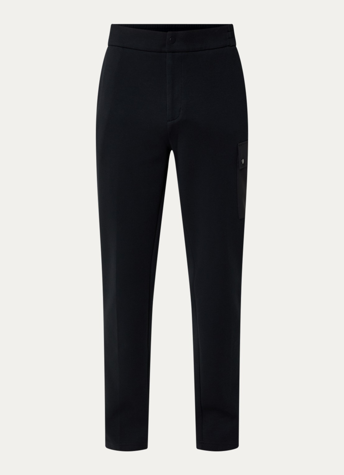 Boggi Milano Slim fit joggingboek met klepzak - voorkant 3 zwart