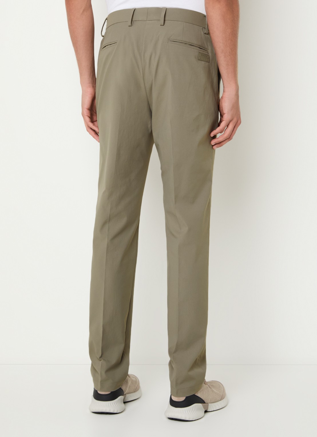 Boggi Milano Slim fit pantalon met steekzakken - achterkant 5 olijfgroen