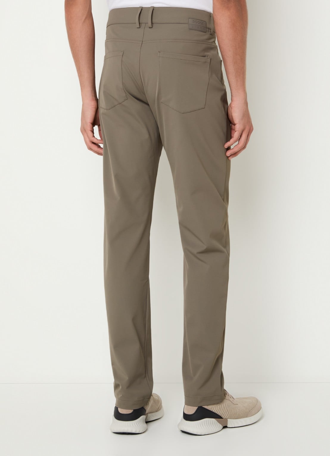 Boggi Milano Slim fit pantalon met steekzakken - achterkant 3 donkerbeige