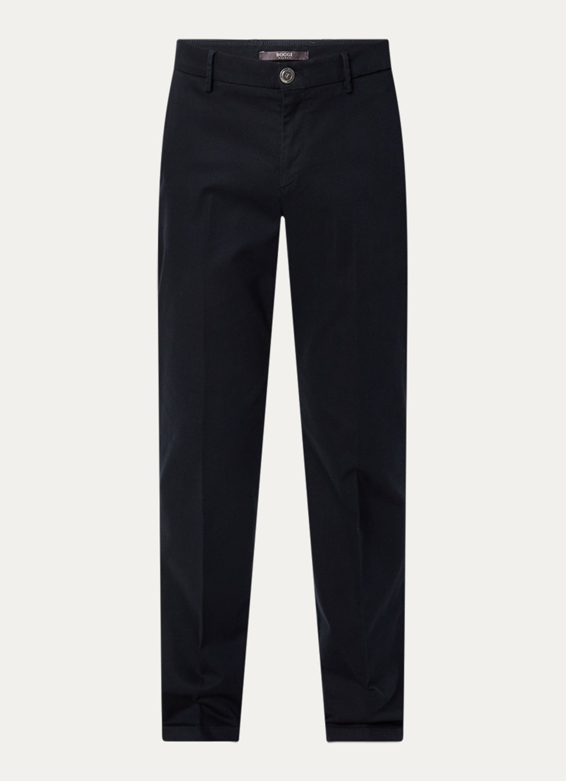 Boggi Milano Slim fit pantalon met steekzakken - voorkant donkerblauw