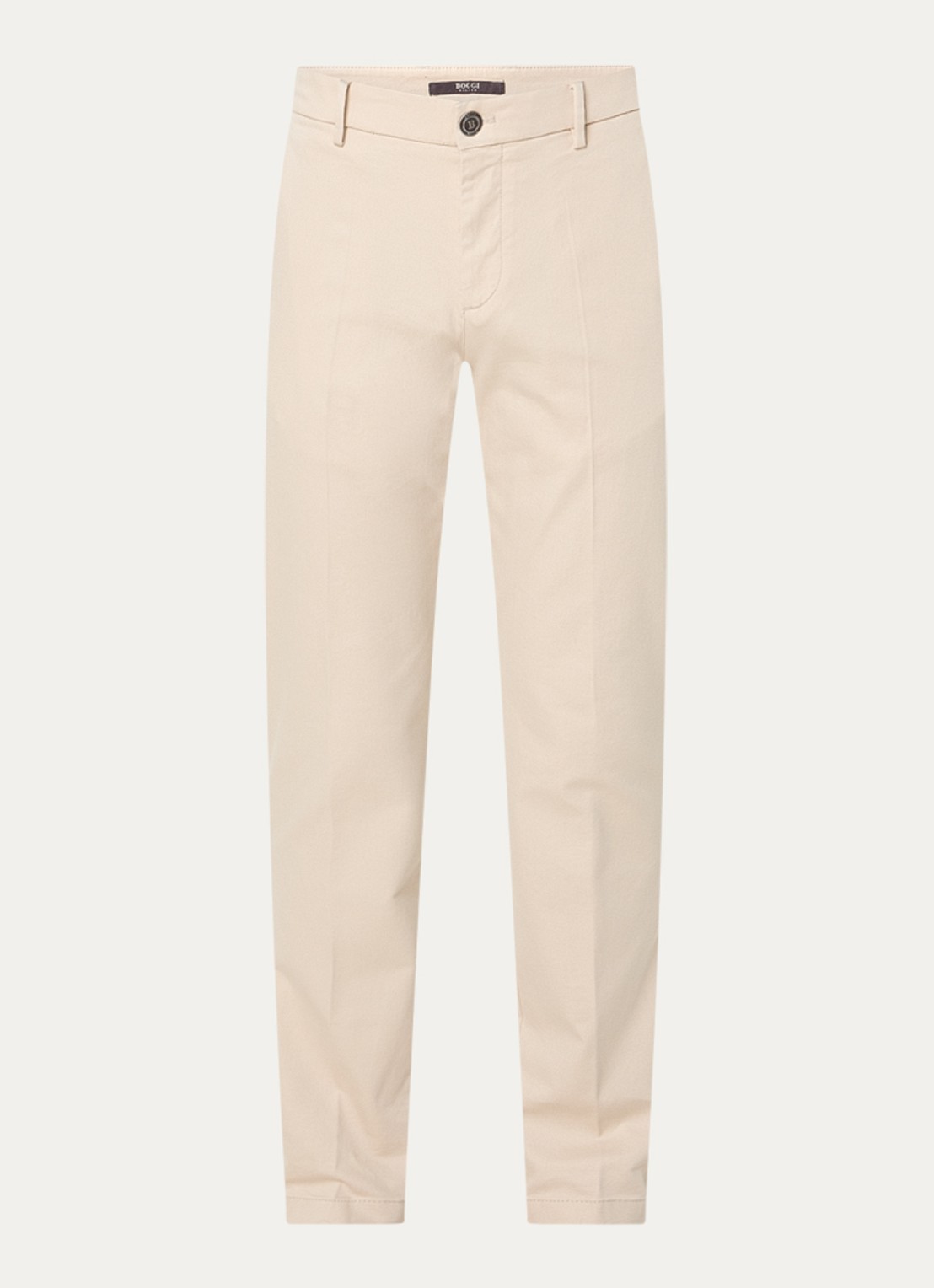 Boggi Milano Slim fit pantalon met steekzakken - voorkant 2 creme